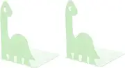STOBOK Dinosaur Metal Bookends - Children's Bookshelf Table Top Shelf Book Ends - Kids Bookends for Shelves and Office (1 Pair)