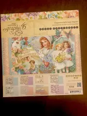 GRAPHIC 45 "SWEET SENTIMENTS" 8X8 PAPER PAD EASTER VALENTINES DAY Retired
