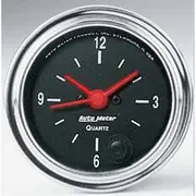 Autometer Traditional Chrome Clock Quartz Movement With Second Hand - 2 1/16 Inch, AU2585