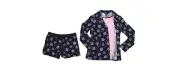 Nautica Button Front Shirt, Tank Top, Boxers 3 Piece Pajama Set, Navy, Large