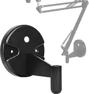 Geekria for Creators Microphone Boom Arm Wall Mount Adapter, Wall Mount Microphone Holder with Adjustable Interface Aperture Compatible with Aokeo AK-35, TONOR T20, InnoGear Mic Arm (Black)