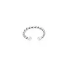 925 Sterling Silver Fine Twisted Rope Helix Fake Cartilage Piercing Ear Cuff