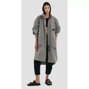 Replay Womens Jackets Long Tech Parka w/ Flap Pocket Green