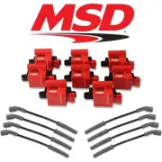 MSD Red Ignition Coil/Black Plug Wire Kit For 99-07 Chevrolet/GMC 5.3L/6.0L LS (for: Chevrolet)