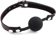 Bondage Toys Open Mouth Silicone Ball Gag for Sex, BDSM Bondage Restraints Sex Gag Muzzles (Black-3)