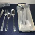 24-Piece Set RADAD FLATWARE Made in Israel-6 each: Knives, Forks, 2 Type Spoons