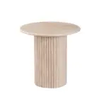 Raimon Furniture Orazio Faux Marble Wooden Frame Round End Lamp Side Table Trave