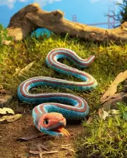 NEW PLUSH SOFT TOY Folkmanis 3210 San Francisco Garter Snake Finger Puppet