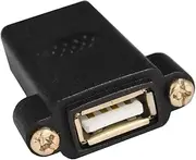 USB 2.0 Female to Female Socket Panel Mount to USB Female Adapter Wall Mount Module USB2.0 with Screw Holes Adapter