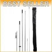 Compact Feather Flag Pole Kit - 13ft Tall with Rotating Spike for Outdoor Use