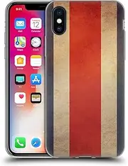 Head Case Designs Costa Rica Costa Rican Vintage Flags Set 3 Gel Case [Military Grade Protection] Compatible with Apple iPhone X/iPhone Xs