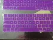 Silicone Keyboard Cover Skin Macbook Pro 13 15 Touch Bar purple bundle 3 pieces