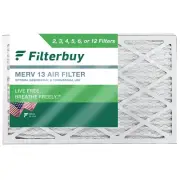 Filterbuy 18x30x4 Pleated Air Filters, Replacement for HVAC AC Furnace (MERV 13)