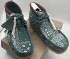 Clarks Originals Mens Wallabee Moccasin Boot Green Suede Casual Boots Shoes