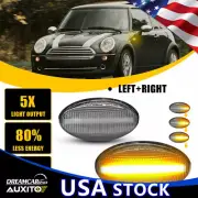 Clear Side LED Marker Light Turn Signal Lamp For R53 MINI Hatchback Cooper 02-06 (for: Mini)