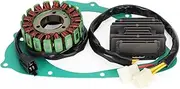 Magneto Stator+Voltage Rectifier+Gasket Compatible With Suzuki GS500 GS 500 2001-2002