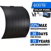 400W 12V Flexible Solar Panel Kit Mono Caravan Camping Portable Battery Charging