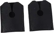 LOORGVEL 2Pcs Razor Head Protective Sleeve Soft Leather Cover for Manual Shaver Heads Elegant Razor Storage Case Versatile and Functional Shaving Accessory