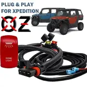 10' Pulse Bus Bar Plug Wire Harness Kit On/Off Red Rocker Switch for Dome Light