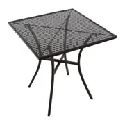 Bolero Black Steel Patterned Square Bistro Table 700mm - Cafe Tables (GG706) - GG706