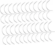 SEWACC 100pcs Stainless Steel Curved Needles Set Looping Tool Hair Sewing Needles Quilting Overlocker Upholstery Leather Weaving Hand Sewing Large Eye