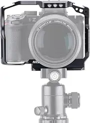 Z50II Camera Cage Nitze Aluminum Alloy Cage for Nikon Z50 II with 2 Built-in Cold Shoes, NATO Rail and Quick Release Plate for Arca-Swiss