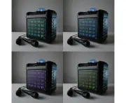 LED Karaoke Party Speaker with 2 Microphones - Anko