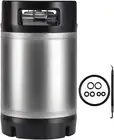 New 2.5 Gallon Ball Lock Keg Stainless Steel Beer Keg with Dual Rubber Handle Ba