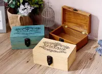 在飛比找Yahoo!奇摩拍賣優惠-Boo zakka 木盒 收納木盒 收納盒 收納箱 鎖盒 原