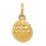 14K Yellow Gold Golf Ball Charm