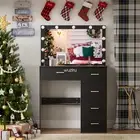 Dressing Table with LED Mirror Modern Makeup Desk Vanity Table Set Drawers AU