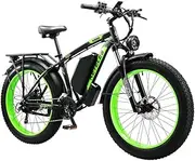 KETELES K800 1600W Electric Bike 26'' Fat Tire Anti-Puncture Electric Bikes Adult Unisex E-Bike Pedal Assist 15AH Removable Li-ion Battery Suitable for All Terrains 48V15AH