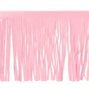 1 Yard 6 Inch PU Leather Fringe Trim DIY Tassel Fringe for Sewing, Pink