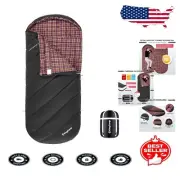 Big & Tall Flannel Sleeping Bag - Lightweight, All-Season Comfort, XL Size