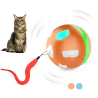 在飛比找蝦皮購物優惠-寵物電動貓滾球玩具usb Led球貓玩具智力跳球
