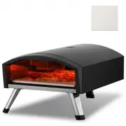 VEVOR Outdoor Pizza Oven, 12" Gas Fired Pizza Maker, Portable Outside Pizza Grill with Thickened Cordierite Pizza Stone, Waterproof Cover, Iron Spray