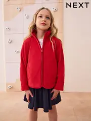 Red Zip-Up Fleece Jacket With Pockets (3-16yrs) (AY0504) | $21 - $32