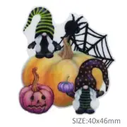 5 pc Planar Resin Hair Bow Center Flatback Halloween 1110307 Gnome Love