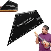 Guitar String Action Ruler - Stainless Steel Precision Set Tool for String Height,Precision Ruler Luthier Spacing Measurement for Ukulele Banjos Mandolins Basses