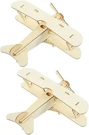 FELTECHELECTR Realistic DIY Wood Aeroplane Model Kit Wooden Toy Airplane Puzzle for Boys and Girls Educational Craft Toy