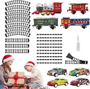 Electric Train Set | Classic Electric Train Toy Sound Train Set,Battery-Powered Railway Kit Locomotive Christmas Toy for Girls & Boys