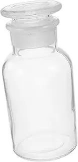 Alipis 1Pc Small Mouth Glass Bottle Laboratory Accessory with Frosted Glass Stopper for Sample Sealing Break Resistant for Food Chemical Plants