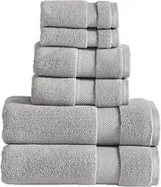 [Modern Threads] Luxury 6-Piece Quick-Dry Towel Set – Plush & Ultra-Absorbent for Spa-Like Experience, Cloud