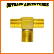 PRIMUS PA001 1/4" 3 WAY GAS BBQ STOVE BURNER FITTING ADAPTOR CONNECTOR