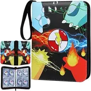 Card Binder, Trading Card Binder With 50 Detachable Sleeves For 400 Cards,4 Pocket Card Holders For Standard Size Baseball Cards, Game Cards, Business Cards, Photos (model 1)