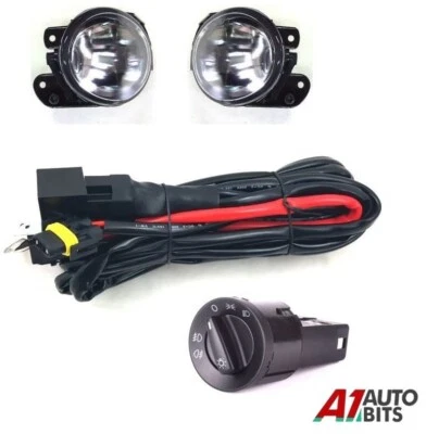 For Vw T5 Transporter Polo 9n Front Fog Lights Lamps Wiring + Headlight Switch