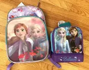 Brand New Disney FROZEN 2 Holographic Backpack And Insulated Lunchbox - Bioworld
