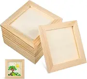 Square Wooden Picture Frame 10pcs Unfinished Wood Photo Frame Dried Flower Specimen Frame Butterflies Frame Painting Display Frame Bedside Photo Frame 12x12cm
