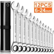 Ratcheting Wrench Set Standard Metric Combination Wrenches CR-V Gear Spanner