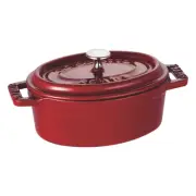 staub "Mini Pico Cocotte Oval Cherry 11cm" Small two-handed enamel pot [Authoriz